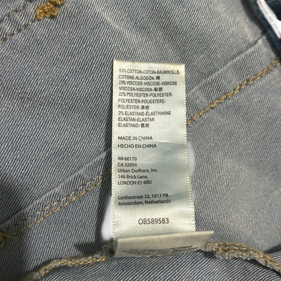 Free People Just Float On Flare Jeans 29 High Rise Bell Bottoms Light Blue NWT - Picture 5 of 11